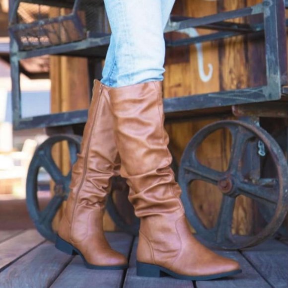 Crinkled Tall Boots - Picture 2 of 3